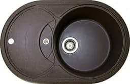 Кухонна мийка Adamant SHELL коричнева 770x495x200 мм, з крилом 77 см