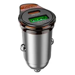 Адаптер автомобильный Hoco Rigorous dual port Car charger NZ16A | 1USB/1Type-C, 43W/3A, PD25W/QC|
