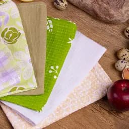 Набір вафельних рушників MirSon №619 Green leaves 90х45 см 6 шт. (2200006740476) - мініатюра 3