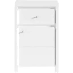 Комод в спальню ВМК Кристина KOM1D1SP Белый/Белый глянец (GRB-1504)
