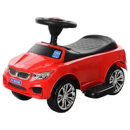 Дитяча каталка-толокар M 3503B-3 Червоний, з батьківською ручкою