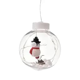 Гірлянда бахрома Copper ball 200 LED 4.2 м, світлодіодна гірлянда з куль зі сніговиками Теплий білий (ST) - мініатюра 6