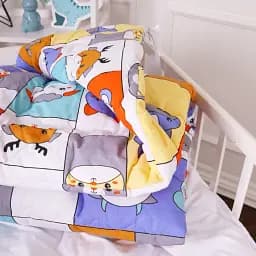 Набір антиалергенний MirSon зима Kids Time 20-0039 Zoo alphabet 140x205 см бавовна: ковдра з подушкою (2200009665776) - мініатюра 5