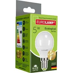 Світлодіодна лампа Eurolamp LED Ecological Series, G45, 5W, E14 4000K (LED-G45-05144(P)) - мініатюра 4