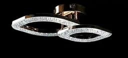 Люстра стельова LED Splendid Ray LT8005/1+1, 80W, золото/білий, сучасний стиль з димером - мініатюра 3