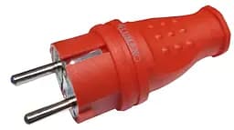Вилка каучукова прямаз заземленням Lumano Arctic IP44 16A червона 