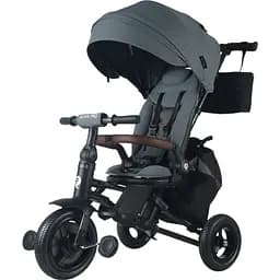 Велосипед триколісний Qplay Nova Pro складаний дитячий з надувними колесами Stone Grey