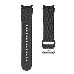 Ремінець для Samsung Galaxy Watch 4 Classic 42mm - чорний ширина кріплення 20мм силікон Watchbands Diamond (W28-2WB62202667) - мініатюра 3