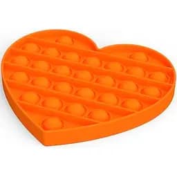 Сенсорна іграшка Pop it антистрес сердечко оранжеве