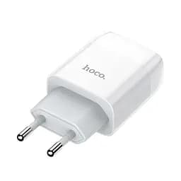 Зарядний пристрій Hoco C72A Glorious (1USB, 2.1А) White + кабель MicroUSB (6931474713001)