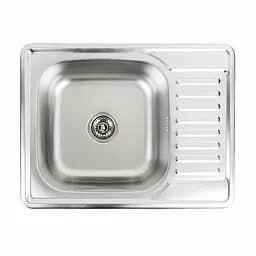 Кухонна мийка з нержавіючої сталі Platinum декор 6550 (0,8/180 мм), R, Decor - мініатюра 7