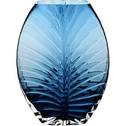 Ваза для квітів Viva Leaf скляна 25 см блакитна (A060188)