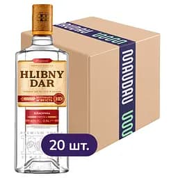Упаковка горілки Хлібний Дар Класична 40% 10 л (0.5 л х 20 шт.)