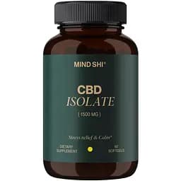 Канабідіол Mind Shi CBD Isolate 1500 мг 60 м'яких капсул