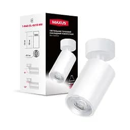 Світильник точковий накладний поворотний без лампи Maxus Spot Light Base GU10 White