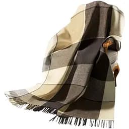 Плед Love You Ельф вовна 200х140 см бежевий із коричневим (4028)