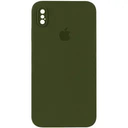 Чохол Epik Silicone Case Square Full Camera Protective AA для Apple iPhone XS Max 6.5 Зелений/Dark Olive