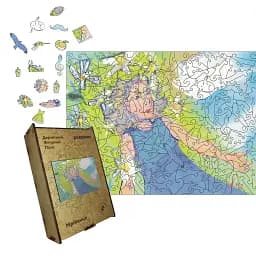 Дерев'яний фігурний пазл Мрійниця, А1, Картонна коробка 500+ елементів