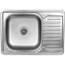 Кухонна мийка Рlatinum 7050 з нержавіючої сталі 0.8 мм прямокутна 70x50 см сатин (SP000018190)