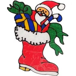 Силиконовая наклейка на стекло Bambi Сапожок с подарками 25 х 30 см (13-65-5) 