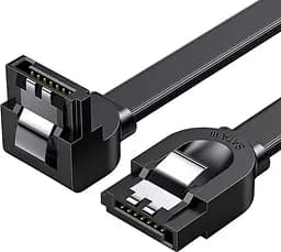 Кабель кутовий Ugreen US217 angled SATA 3 Data Cable 50 см чорний (30797)