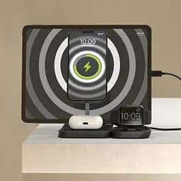 Бездротовий зарядний пристрій Zens 4 in 1 Modular Wireless Charger with iPad Charging Stand Black (ZEAPM03/00) - мініатюра 4