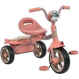 Дитячий триколісний велосипед MT 1037 EVA колеса 8/6 музика та світло персиковий