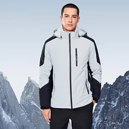 Термокуртка Ninetygo 3M Waterproof/warm Light Gray/Black L (6941413230841) [120954] - мініатюра 2