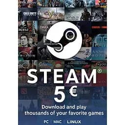 Код активації Steam Gift Card (Стім) на 5 євро EU-регіон