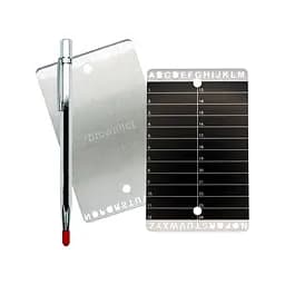 Металеві пластини Btcwallet Plate для зберігання сід-фрази, 2 шт + гравірувальна ручка, 73×117 мм