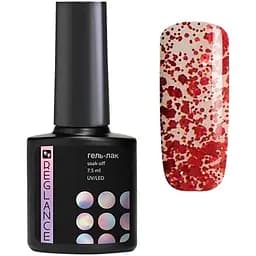 Гель-лак для нігтів Reglance 025 Прозорий з червоними блискітками 7.5 мл