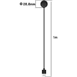Зарядний пристрій DK для Xiaomi Mibro X1 кабель (1м) USB (015696) (black) - мініатюра 2