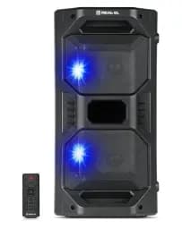 Колонка портативна 2.0 Real-El X-757 Black, 2 x 25 Вт, пластиковий корпус, Bluetooth, MicroSD / USB, FM-приймач, живлення від акумулятора, 8000мА х год, керування збоку - мініатюра 6