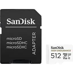 Карта памяти 512Gb microSDXC (UHS-1 U3) SanDisk High Endurance class 10 (SDSQQNR-512G-GN6IA)