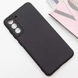 Чохол TPU Getman Liquid Silk Full Camera для Samsung Galaxy S21 FE Чорний / Black - мініатюра 2