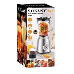 Блендер стаціонарний Sokany SK-186 з чашею 1,5 л, сталевий Sokany SK186SS - мініатюра 4