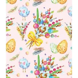 Серветки паперові Silken пасхальні Пасхальний букет мікс 33 x 33 см 12 шт.