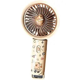 Дитячий портативний USB-вентилятор на акумуляторі Капібара бежевий (SD-05)