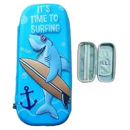 Пенал жесткий объемный Акула, 21.5x8.5x9.5 см, PVC, 0921P (в ассортименте)