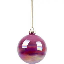 Новогодняя игрушка Novogod'ko Шар 10 cм глянцевая мраморная розовая (973822)