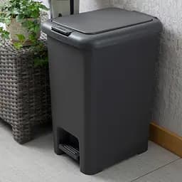 Відро для сміття MBM My Home з кришкою та педаллю 45 л антрацит (BIN-01 45L ANTHRACITE) - мініатюра 7
