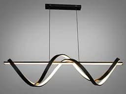 Люстра стельова LED Diasha 2263-120BK 84W, 4620 лм, чорний, сучасний стиль для кафе, вітальні, кухні - мініатюра 3