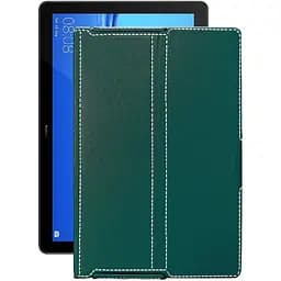 Чохол StatusCASE з екошкіри для планшету Huawei MediaPad T5 10 Тм. Бірюзовий