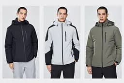 Термокуртка 3M Waterproof warm Jacket Light Gray / Black 3XL (6941413230841) Чорно-сіра - мініатюра 4