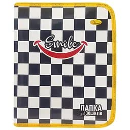 Папка для зошитів на блискавці "Smile Black and White" Апельсин АП-1001-11