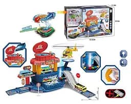 Автомийка 660 a-319, звуки, світло, машинка змінює колір від тепла, механічний підйомник, вертоліт, в коробці (6983283063457)