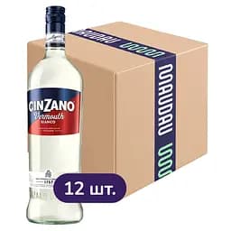 Упаковка вермуту Cinzano Bianco білий солодкий 15% 12 л (1 л х 12 шт.)