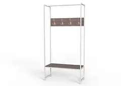 Вішалка модульна підлогова Ferrum-decor Треліс 12 180x90x38 білий ДСП Дуб Сонома Трюфель 16мм (FRD-104317) - мініатюра 3