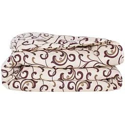 Одеяло шерстяное MirSon №018 зимнее 110x140 см бежевое с узором