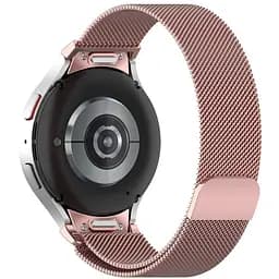 Ремінець для Samsung Galaxy Watch 7 - рожевий ширина кріплення 20мм металевий Watchbands Milanese Button (W47-8WB46036261)